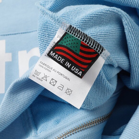 Denim Tears Light Blue Letter Zip-Up Hooded Jacket - Picture 7 of 8